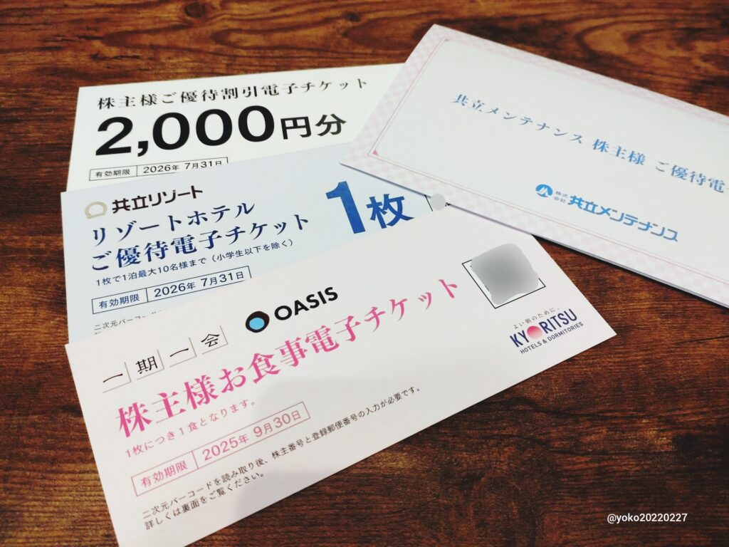 共立メンテナンス 株主優待券 2025年3月期