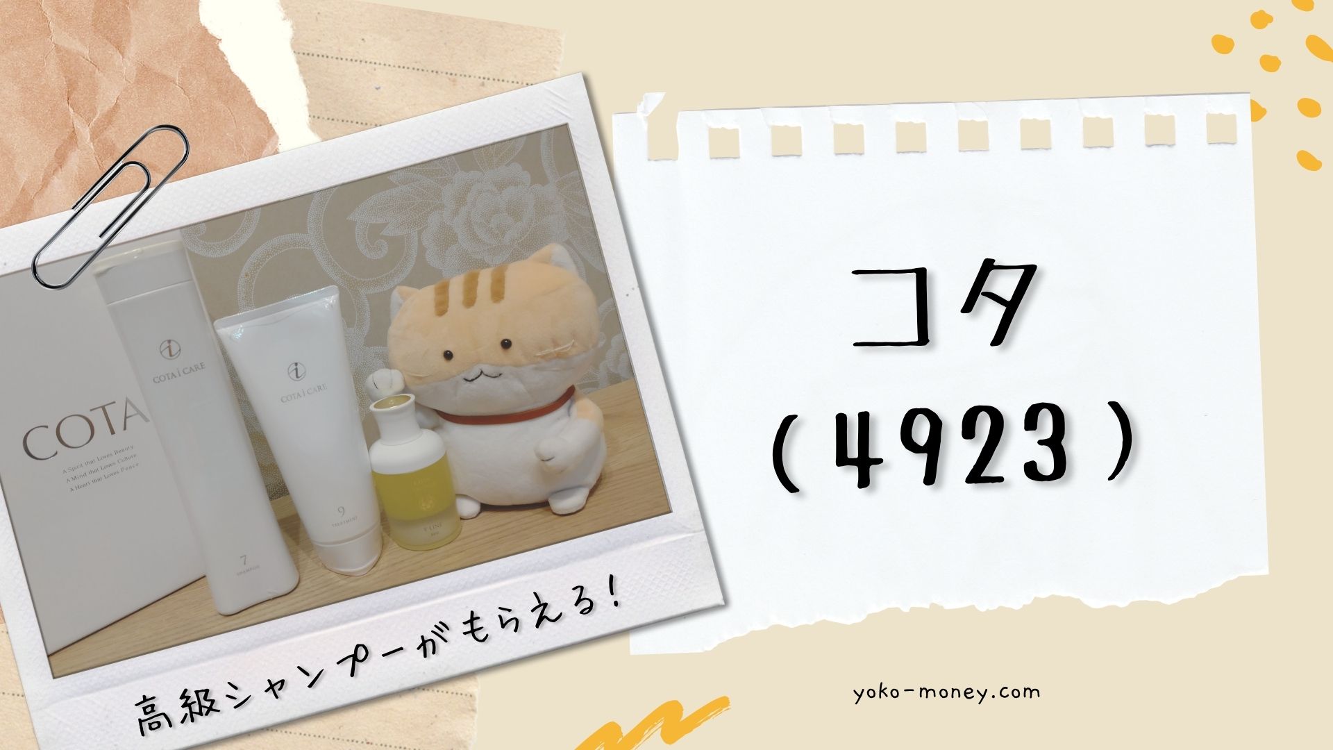 コタ（4923）株主優待品到着レポ