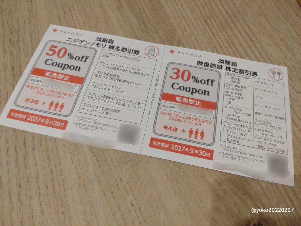 パソナグループ 株主優待券 2026年5月期